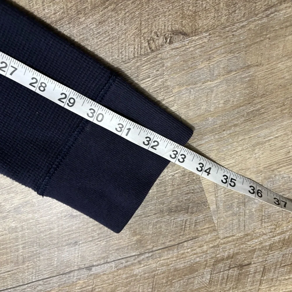 Hollister Waffle Knit Full Zip Hoodie Men's M Blue Fleece Y2K Wave Crashers - Picture 10 of 10